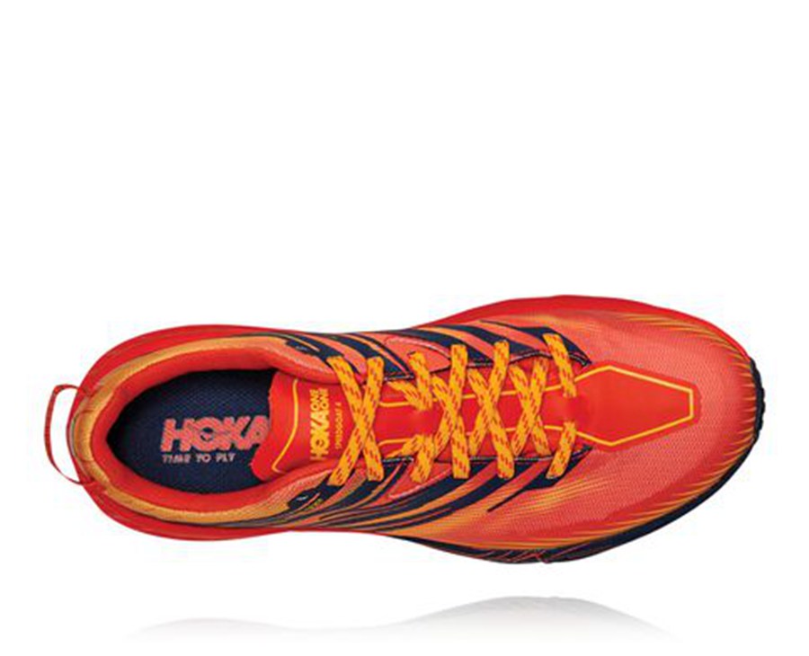 Hoka One One Trailove Tenisky Panske Červené - Speedgoat 4 GORE-TEX - 21406-BMWP